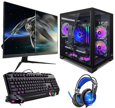 INFOMAX | PC Gamer Pack Completo - Intel Core i5 - RTX 4060 Ti - 16 GB RGB - 1 TB - Pantalla de 170 Hz - Caja Acuario - Free Os