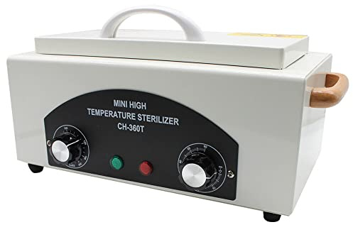 FUNYSF Sterilizzatore ad aria calda da 300 Watt, sterilizzazione studio cosmetico pedicure tatuaggio unghie con timer e spia luminosa per parrucchiere