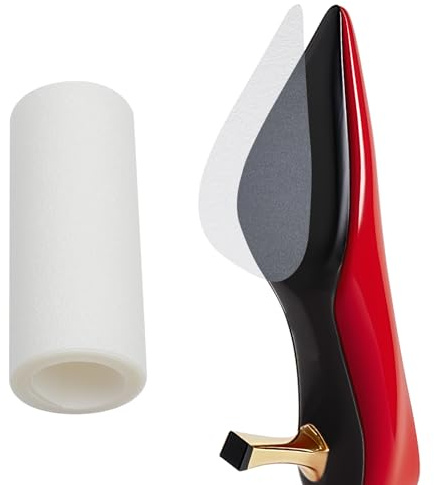 Cinta Antideslizante Adhesiva para Suelas,Película Transparente de Goma 10×100 cm + Tijeras de Seguridad Protector Anti‑desgaste suela protectora Anti‑ruido Anti‑slip para Tacones y Zapatos Diario