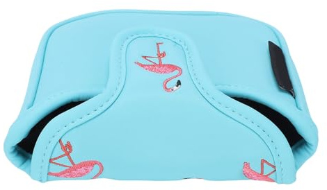 POENVFPO Mallet Magnétique Putter Couvre-Chef Imperméabilisant PU Flamant Broderie pour Golfeurs (De Forme carrée (14x12,5x4,5 cm/5,5x4,9x1,8)
