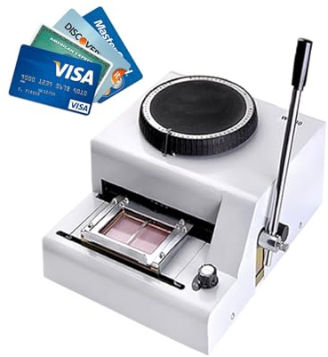 KAIKAFEI Macchine Embossing Tessere E Carte PVC Embossing, 52/72 Caratteri, Posizionamento Preciso, per Tessere fedeltà, Carte VIP E Targhette Metalliche