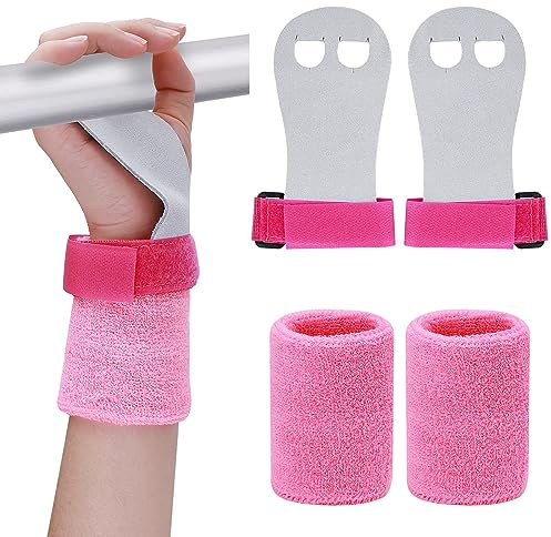 NASMBXA Impugnature da Ginnastica, Guanti da Ginnastica Paracalli Allenamento, Guanti Fitness in Pelle Protezione per Mani e Polsi, Accessori Sportivi per Allenamento ed Esercizio dei Bambini