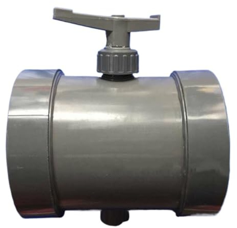 NVVEYDYQQ 1pcs 50-110 mm PVC Manual Air Duct Air Damper Valve Ventilation Pipe Butterfly Exhaust HVAC(Dia. 63mm)