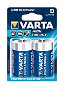 Varta High Energy 1,5V Alkali-Mangan Mono Batterie 2erPack