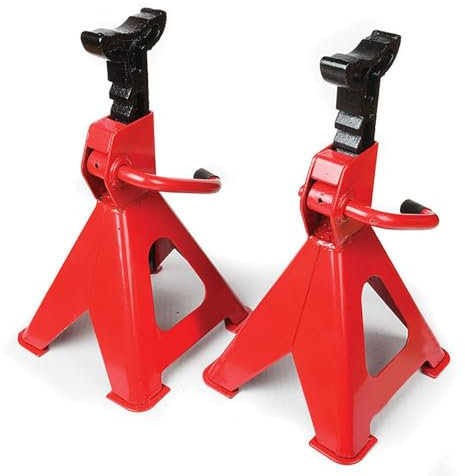 START - Kfz-Unterstellbock | 2 Stück Set | Robuste Pannen-Ausrüstung | Tragkraft bis zu X kg | Kompakte Größe für einfache Lagerung, Rot, Pannen Material