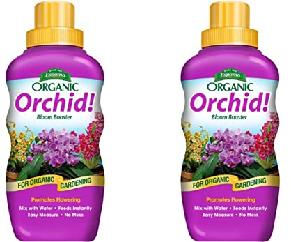 Espoma Organic Orchid! 8-Ounce Concentrated Plant Food – Plant Fertilizer Bloom Booster for All Orchids and Bromeliads. Ideal for Phalaenopsis, Dendrobium, and Other Types of Orchids - 2 Pack