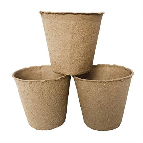 BoBoHome Pépinière Culture Pots De Tourbe Jardin Plantation Démarreurs De Semis Pots De Fleurs Biodégradables Ronds 100 Pcs 6 Cm