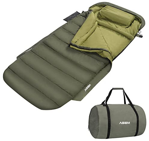 AGEM Schlafsack Sommer Erwachsene 3-4 Jahreszeiten Schlafsäcke Camping Sleeping Bag 225x100cm 4kg (Sommer)