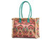 CORIOS Frauen Canvas Handtasche Ethno Stil Tote Retro Schultertasche mit Fransen Sommer Strandtasche Grosse Kapazitat Hobo Boho Top Handle Tasche fur Urlaub Strand Reisen Alltag Mehrfarbig