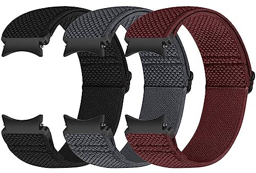 Runostrich Elastische Armband für Samsung Galaxy Watch 6/5/4/FE 40-47mm Classic/Pro - Nylon Sport Uhrenarmband für Damen und Herren