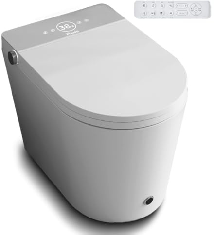 Nashi - Inodoro Japones inteligente | inodoro inteligente | Agua con chorrito, Taza calefactable y Secado |Apertura Automática | Autolimpieza y Estirilizador UV (Desagüe salida a pared)