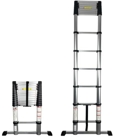 Abbey Telescopic Extension Soft Close Extension Ladder 3.8m