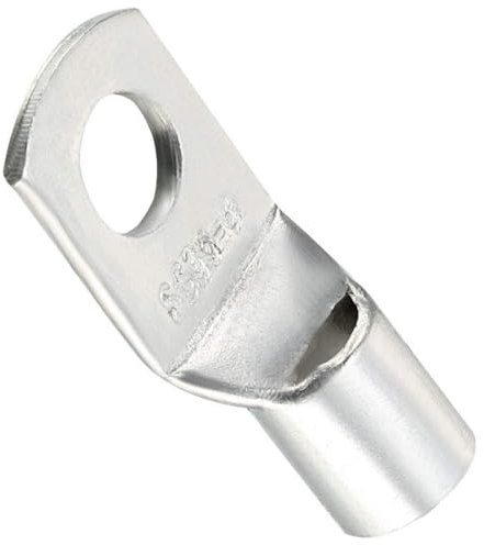 TA-VIGOR 10Pcs Copper Wire Lug, 2 AWG SC35-8 Cable Lugs Bolt Hole, Battery Cable Ends Eyelets Crimp Tubular Ring Terminals Connectors for Boat Car Electric Auto