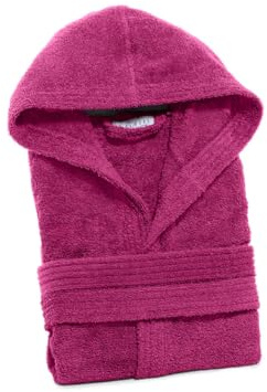 Caleffi - Menorca unisex enfärgad svamp badrock finns i 20 färger - 0629160 - azalea färg, storlek XL