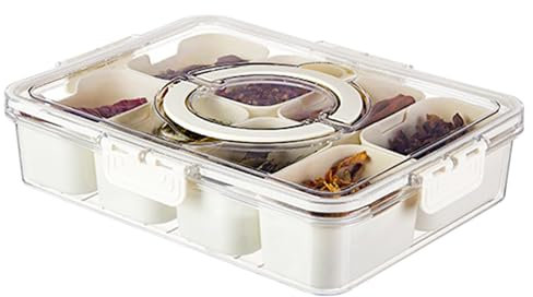 hssopa Boîtes à goûter, assiettes à collation avec couvercle, pour enfants, convient pour pique-nique, bol à collation avec couvercle amovible, organisateur pour bonbons, fruits, biscuits, dessert