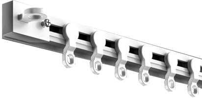 YPAPBHT Barra de riel for Cortina sin Perforaciones, autoadhesiva, de un Solo riel, de Montaje Lateral, Invisible, con riel Recto y Gancho Deslizante Integrado(320CM)