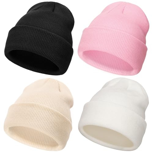 DRESHOW Kleinkind Beanie Kinder Wintermützen Kinder Weich Stricken Unisex-Mütze für Baby Jungen Mädchen Warm Mütze Mützen für 3-24 Monate
