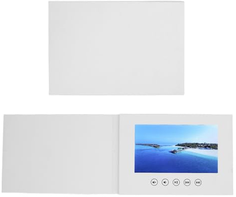 Tangxi Video Gratulationskort, 210x150x10mm LCD -färgskärm Multipelformat Support Inbyggd Högtalare, med Klistermärke, för Bröllopsdekorationer Restauranger Automotive Showroom (10 tum)