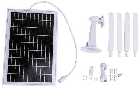 Buachois Utomhus 4G LTE solcellsrouter IP66 wifi med 15 W solpanel, väderbeständigt trådlöst modem för säkerhetskamera och camping bilanvändning (amerikansk version)