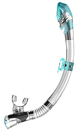 SEAC Fast Dry, Snorkel con Dry Top e Valvola di Scarico Unisex Adulto, Acquamarina, Taglia Unica