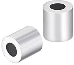 sourcing map M2 Manchon aluminium sertir câble acier 2mm Clips arrêt Bouton 30 Pcs