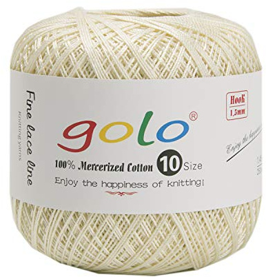 golo Crochet Thread Size 10 White Yarn 804