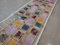 PUSHPACRAFTS Weiß Handbestickter Vintage-Tischläufer, indischer Sari, Baumwolle, Patchwork-Tischläufer, Bohemian-Stil, bunt, indische Dekoration, Wandbehang