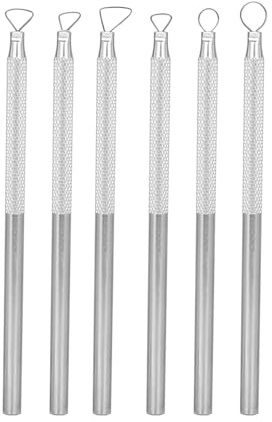 Fafeicy Set 6 Pezzi Strumenti per Scolpire Argilla e Ceramica, Alluminio, con Raschietto e Penna per Modellare