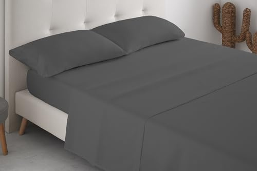 Degrees home Premium – Juego de Sábanas 105x200 cm 4 Piezas: Sábana Bajera Ajustable, Encimera y 2 Fundas de Almohada 50X80 – Microfibra Cepillada, Suave, Oeko-Tex Certificado