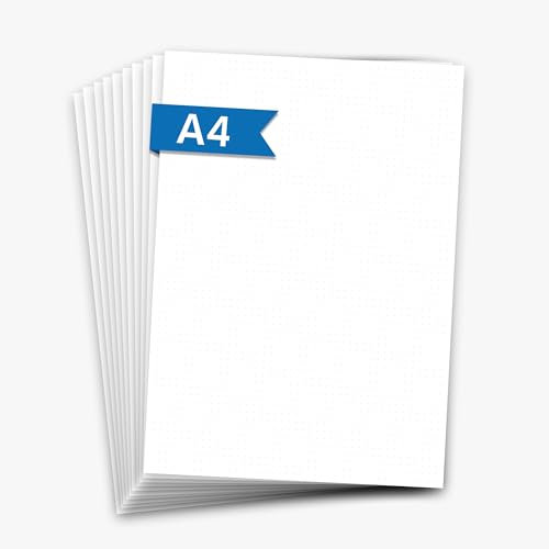 Primus Print Notizblöcke - 10er Set - A4 gepunktet - 80g Papier - Schreibblock, im Set erhältlich (10, gepunktet)