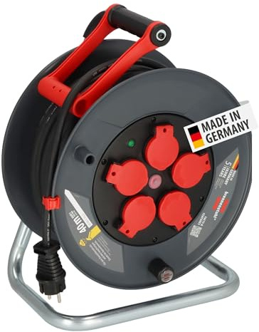 Brennenstuhl Professional Kabeltrommel 320 KU 4200 (40m Kabel in schwarz, aus Spezialkunststoff, Baustelleneinsatz und ständiger Einsatz im Außenbereich, Made in Germany)