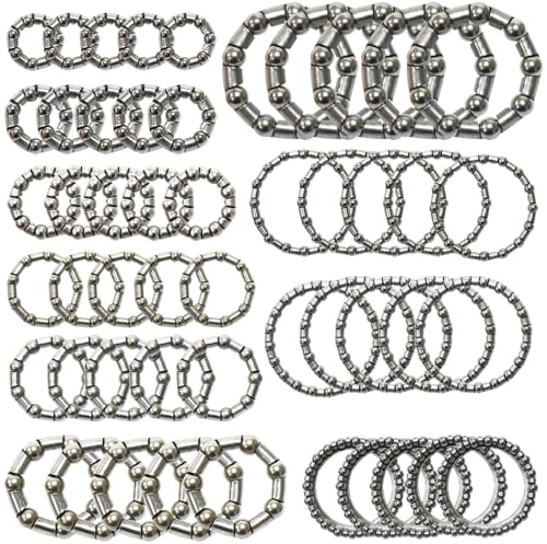 Albedel 5 Sets of 10 Kinds Bike Ball Bearing Headset Retainer Crank Caged Wheel 4mm to 8mm / 1/6” to 1/3“ Repair Accessories