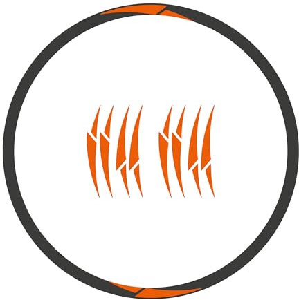 Riesel Design ® - Felgen Aufkleber re:Flex fürs Fahrrad für Besser Sichtbarkeit in der Dunkelheit | reflektierend | leicht zu verkleben (orange)