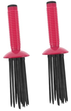 FOMIYES 2pezzi Pettine Arricciacapelli Professionale Per Ricci Spazzola Anti- Portatile Per Styling e Volume Strumento Per Acconciature Fluffy e Naturali