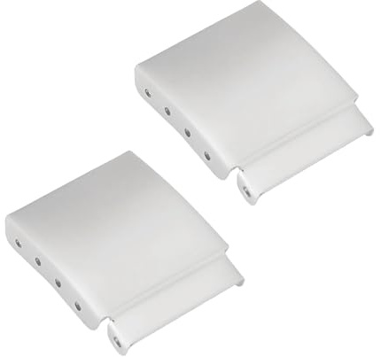 EMSea Extensión de correa de reloj de acero cepillado de 16 mm, 2 unidades, accesorios de ajuste y reparación para relojeros, color plateado