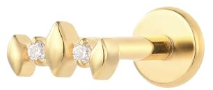 NewkeepsR 1.2mm G23 Titanio internamente roscado Cubic Zirconia Creciente Bezel Cluster Gema Superior Cartílago Labret Stud