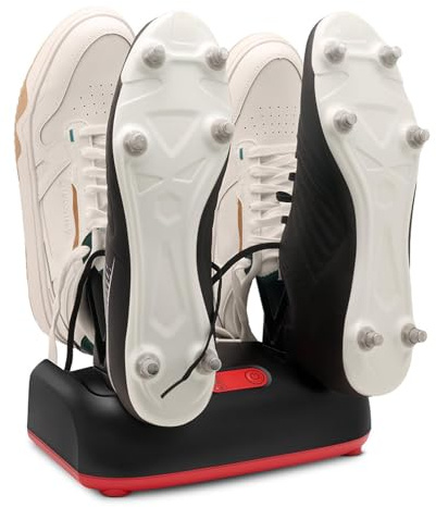 ShoeDry 2 Pair Séchoir & Désodorisant Chaussure Électrique | Double Sécheur de Bottes & Désinfectant Chaussure Anti Odeur | Crampon Foot, Baskets, Gants de Boxe & Plus | 110W