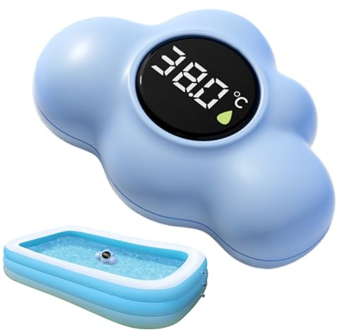 Digital Bath Temperature Meter,Waterproof Floating Monitor | Cloud Shape Bathtub Digital Temperature Meter with LED Display,for Kids Bathroom Swimming Pool Spa