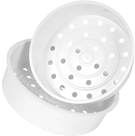 VINTORKY 2 Piezas de Cesta Vaporera de Plástico para Arrocera, Diseño de Agujeros Finos y Ventilación Óptima, Accesorio para Cocinar al Vapor en Olla Eléctrica