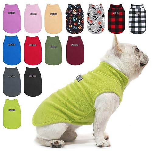 BEAUTYZOO Gilet Pull en Polaire Veste d'Hiver pour Chiens de Petite et Moyenne Taille avec Anneau en D pour Laisse Manteau à Capuche Temps Froid pour Chiens XS S M Garçon ou Fille