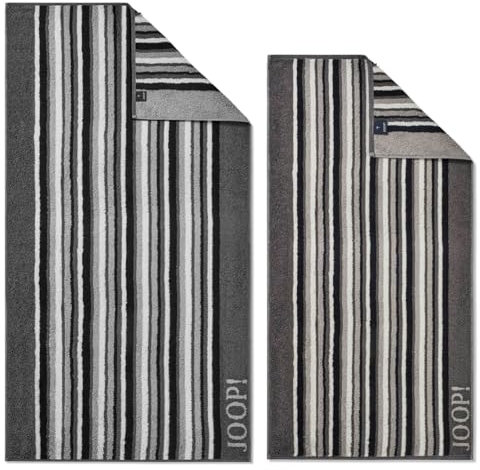 Joop! Handtücher Move Stripes 1692 anthrazit - 77 Handtuch 50x100 cm