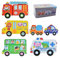 RtottiM 6 Stück Kinderpuzzle Auto Puzzle für Kinder Montessori Spielzeug für Weihnachten für Jungen und Mädchen holzpuzzle ab 3 4 5 Jahren