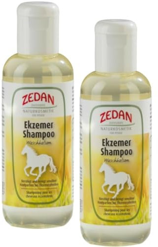 RL24 Zedan - Pferdeshampoo | Ekzemershampoo für Pferde | Waschbalsam reinigt schonend | Mähnenshampoo mit D-Panthenol, Betain, Rosmarinsöl | bei Schuppen & Juckreiz | 2 x 250 ml Flasche (2er Set)