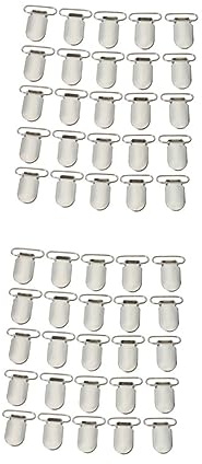 Lurrose 50 Uds Clips De Suspensión Para Chupete Clips De Suspensión De Metal Para Chupete De Suspensión Para Chupete Sin Clip De Correa De Pegamento