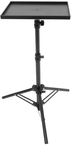 WEKAMOS Trípode Proyector Portátil con Soporte para Proyector Ajustable y Bandeja, Material Abs y Hierro Negro, Height Adjustable Adecuado para Home Theater y Laptop Stand