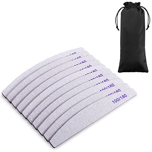 JewelryWe Set 10 Pezzi Lime per Unghie Leviganti e Lucidanti, Manicure e Nail art, Dimensioni grana 100/180