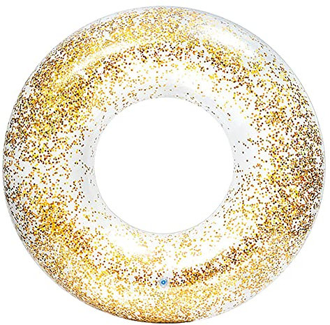 Intex 56274NP - Aufblasbarer Schwimmring Glitter, Vinyl, Mehrfarbig, 107 cm