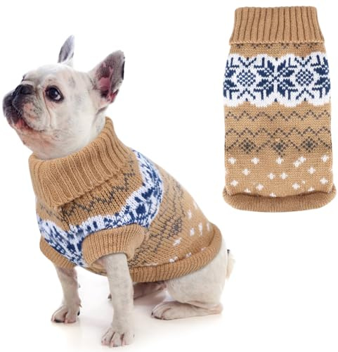 Idepet Suéter para perros y mascotas,ropa de invierno cálida para perros y gatos,cómodo abrigo para mascotas,disfraz para cachorros,jersey para gatitos,ropa para perros pequeños,medianos,grandes,gatos