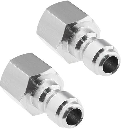 Adaptateur de nettoyeur haute pression 2 pièces, raccord BSP femelle de 1/4 pouces, prise à connexion rapide, coupleur en acier inoxydable 304 pour sortie de nettoyeur haute pression, 5000 PSI