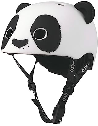 Micro™ Kinderhelm | Das ORIGINAL | Panda 3D | Fahrrad- und Rollerhelm für Kinder (Größe S: 48-53 cm)